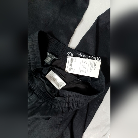 NWT Athleta Retreat Linen High Rise Ankle Pant Size S/T In Black - Picture 4 of 8